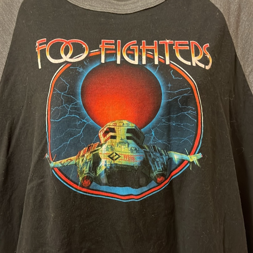 Foo Fighters “Space Shuttle” Red Moon Ship 3/4 Sleeves